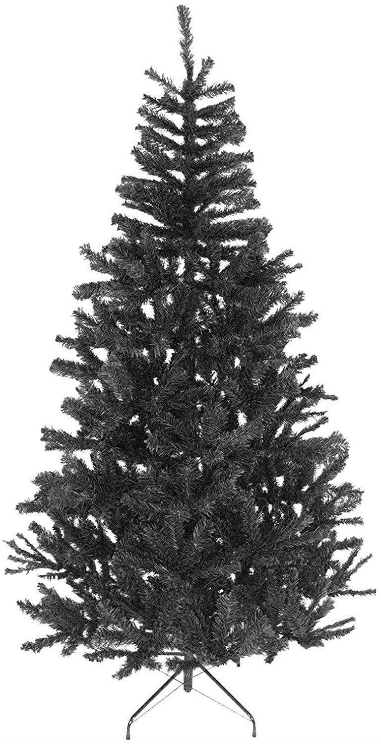 Black Christmas Tree Sizes 6ft/180cm with 400 Multi-Coloured LED lights (Separate)