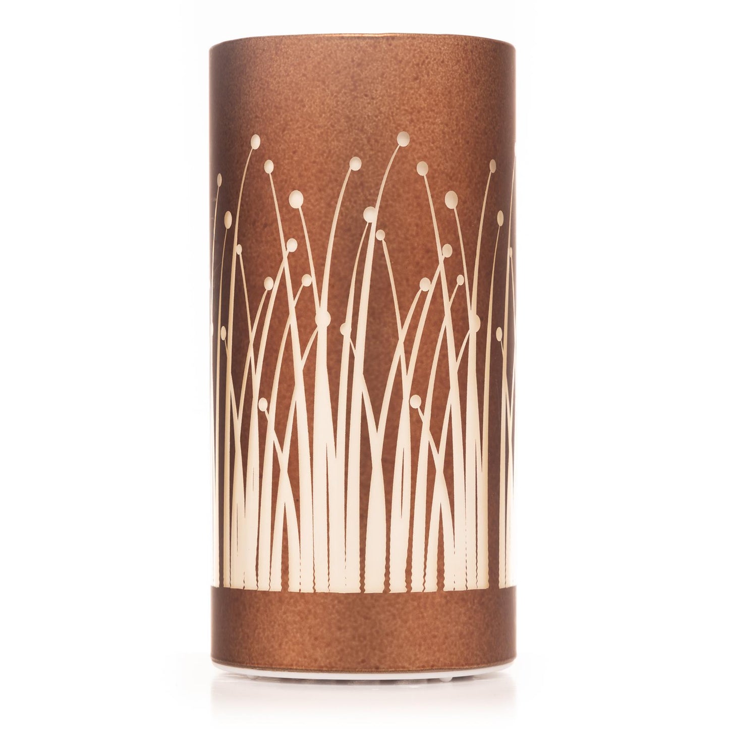 20cm Christmas Decorated Vase Table - Forest Firework Scene Copper