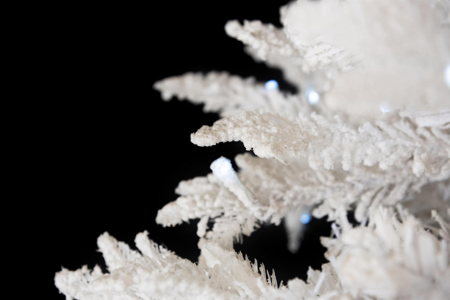 210cm Bavarian Pine White Flocked Pre-Lit LED Christmas Tree - 7ft