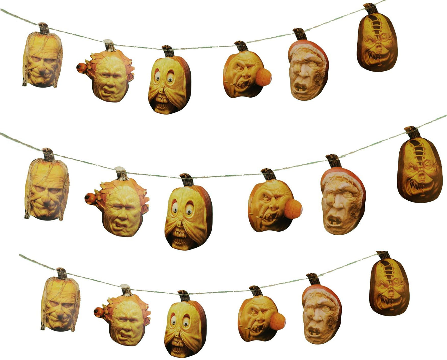 Halloween Bunting - 12ft Pumpkin Face Banner