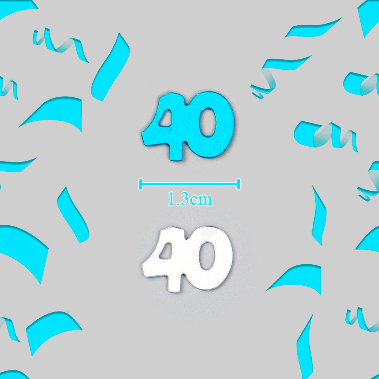 14g 40th Blue Happy Birthday Confetti
