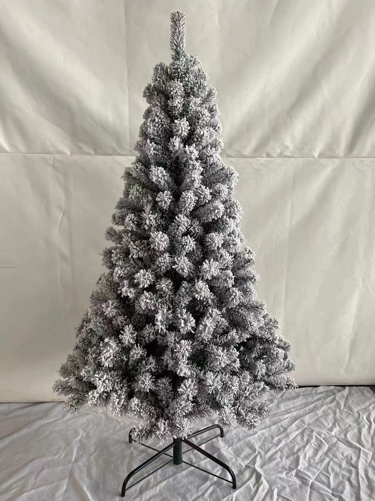 6ft Pre-Lit Yukon Snow Pine Tree with 160 LEDs