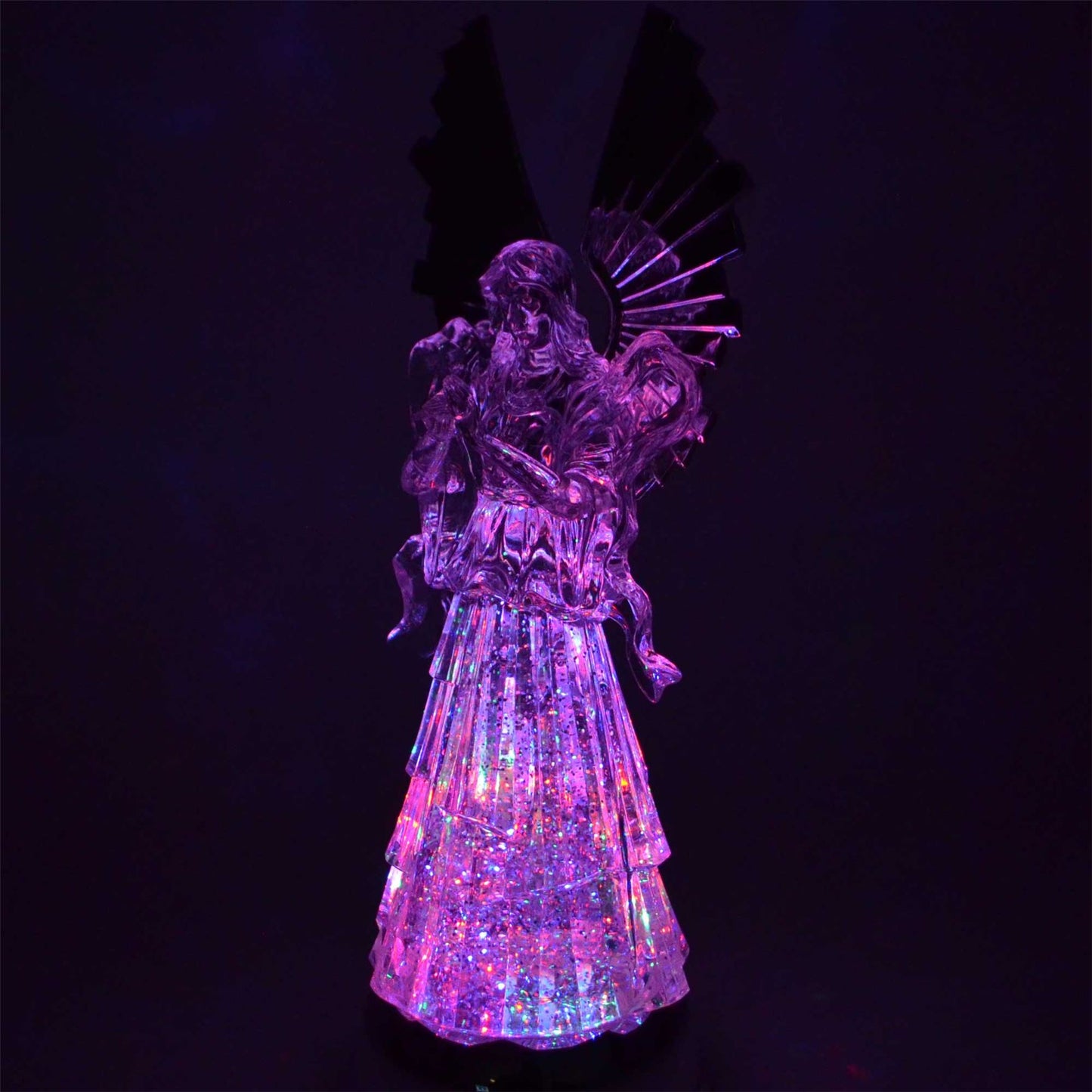 14.75in Angle Christmas Nativity Figure with Swirling Glitters