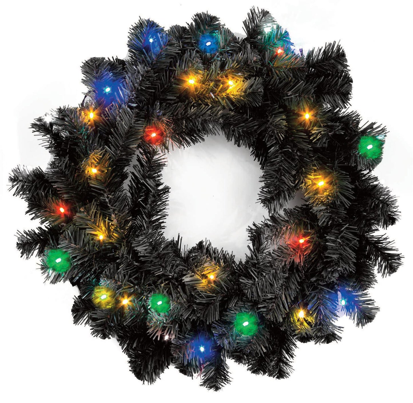 Pre-Lit Imperial Pine Wreath - 55cm, Multicolor LEDs
