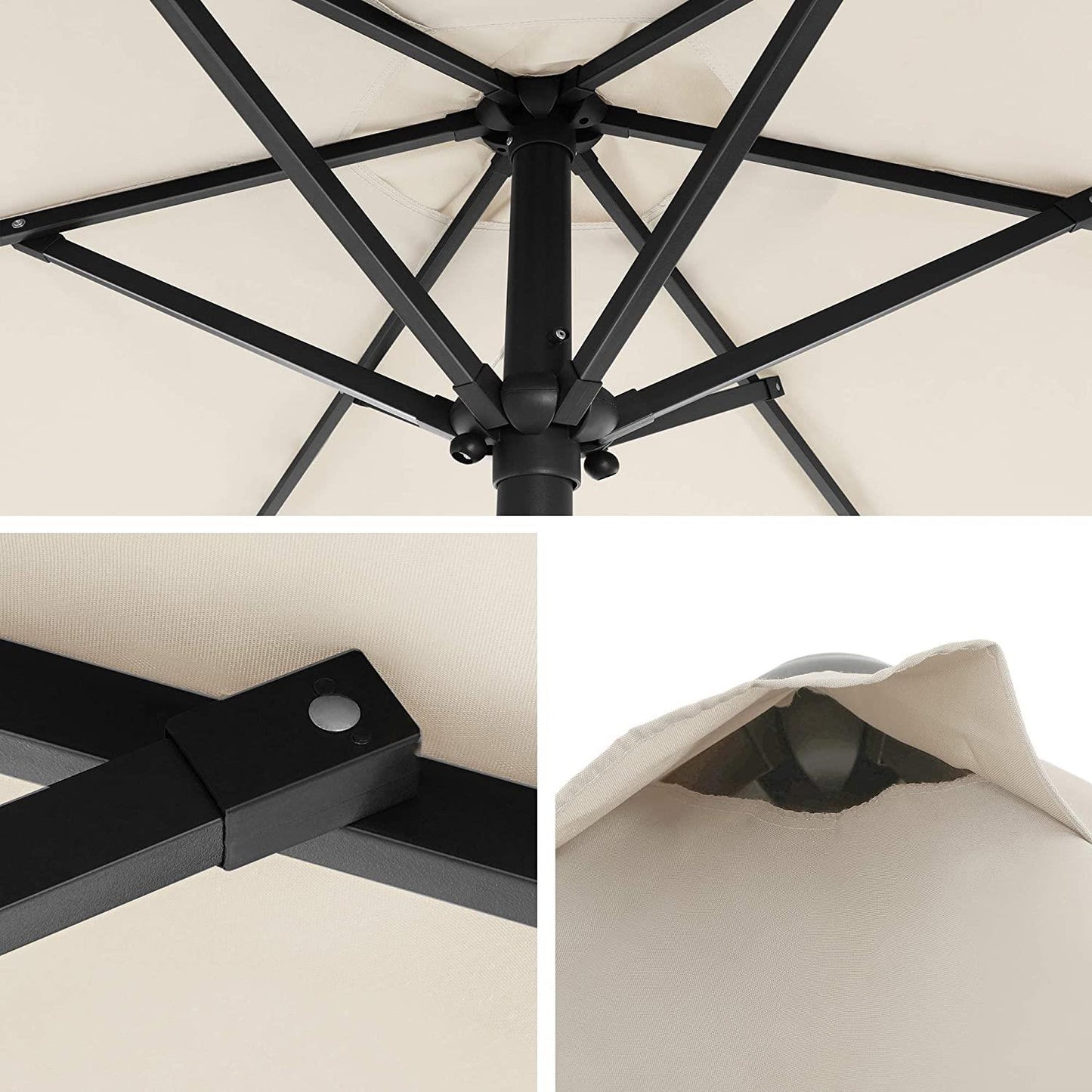 Beige Parasol Umbrella - 3m, 264x40x16cm