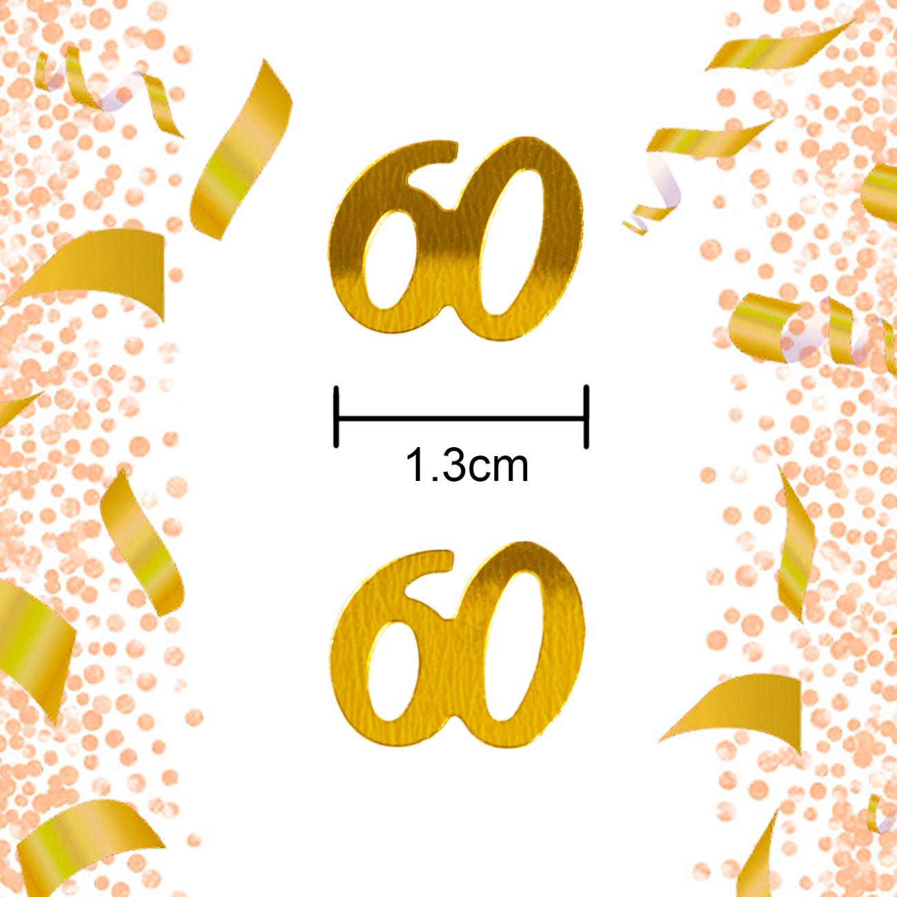 Gold 60th Birthday Confetti (14g)