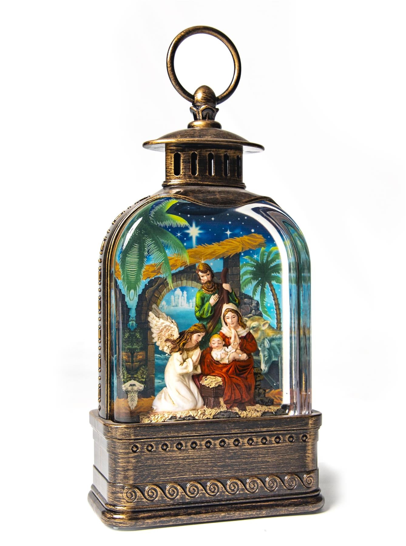 Nativity Scene Snow Globe Lantern 24x12.8x7CM