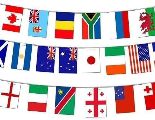 6m World Cup Bunting Decoration Sports Banner Garland with Flags of 20 Countries