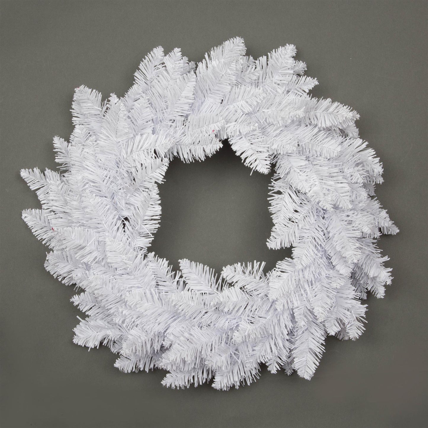 Plain Imperial Pine White Wreath, 55cm