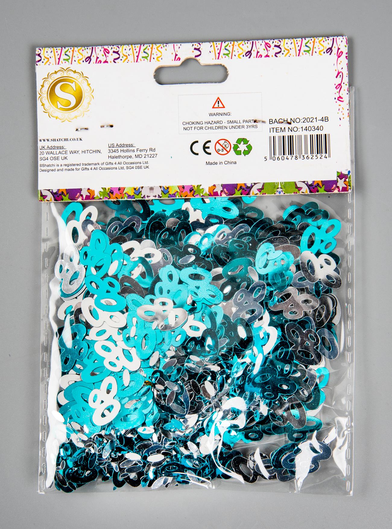 4 packs 14g 80th Blue Confetti