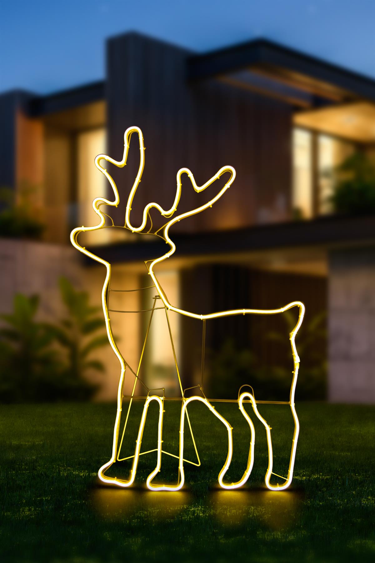 Reindeer Rope Light Silhouette, Warm White (89 x 50cm)