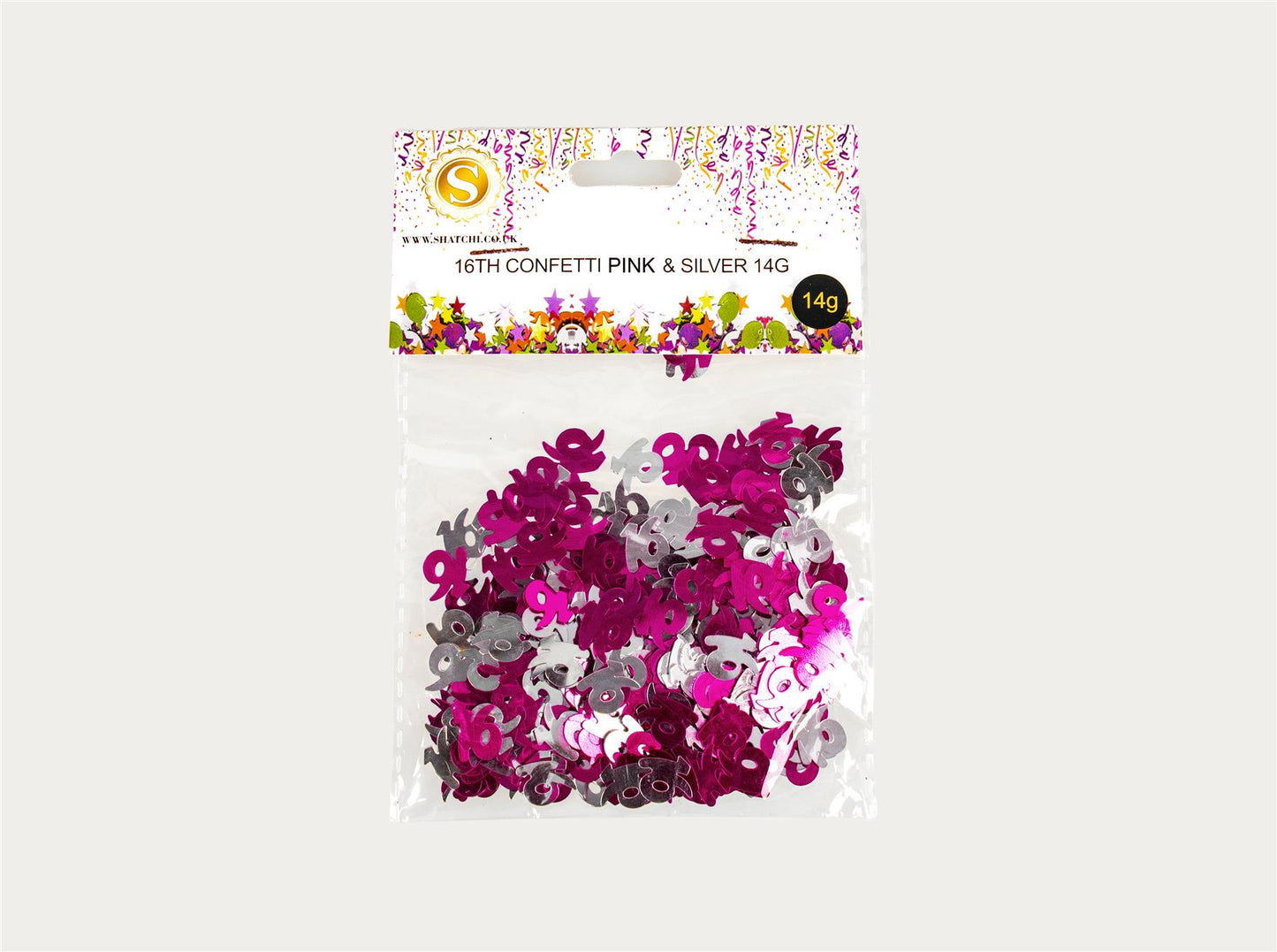 4 packs 16th Pink Confetti