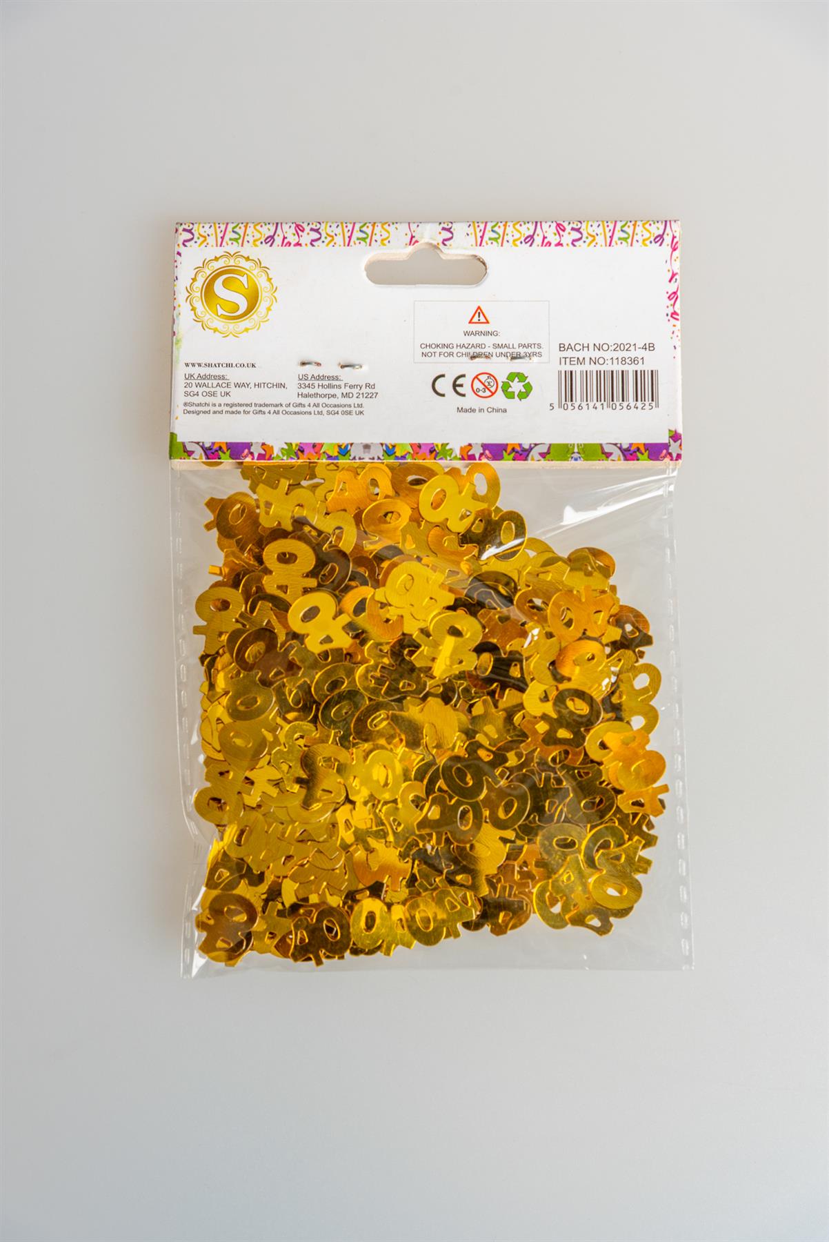 2 packs 40th Gold Confetti