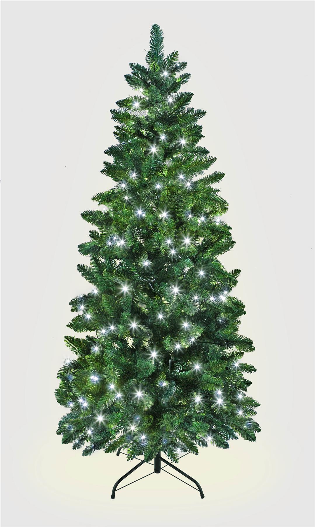 7ft Pre-Lit Imperial Pine Slim Green Christmas Tree