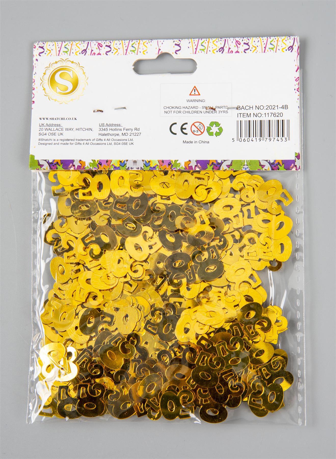 2 x 14g 50th Gold-Anni Birthday Confetti
