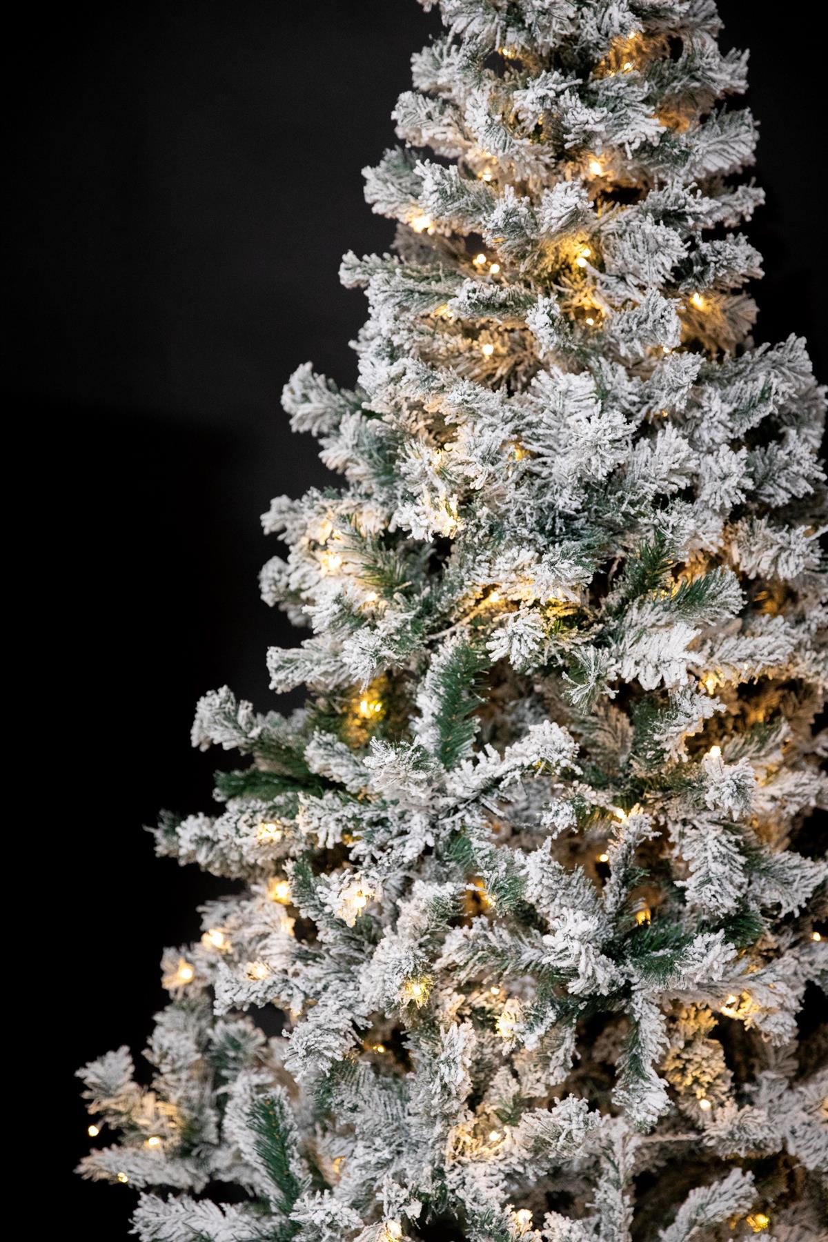 6ft Pre-Lit Yukon Snow Pine Tree with 160 LEDs