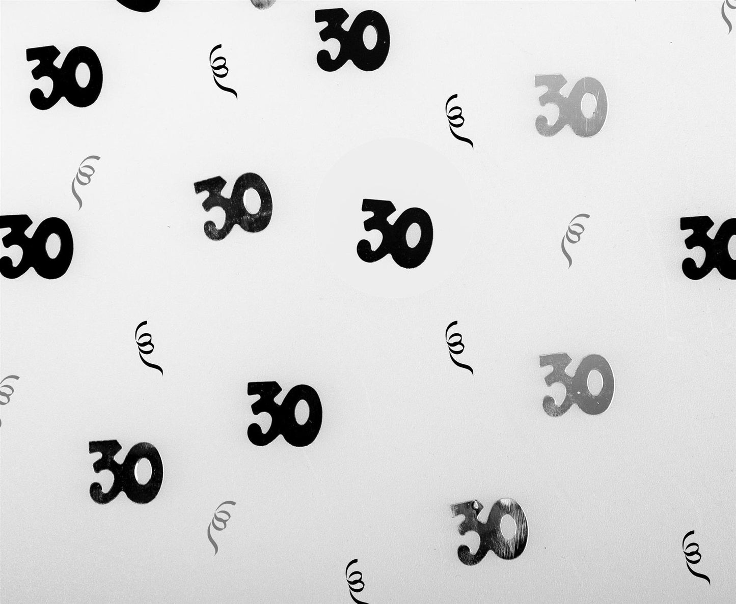 4 Packs 14g 30th Black Happy Birthday Confetti