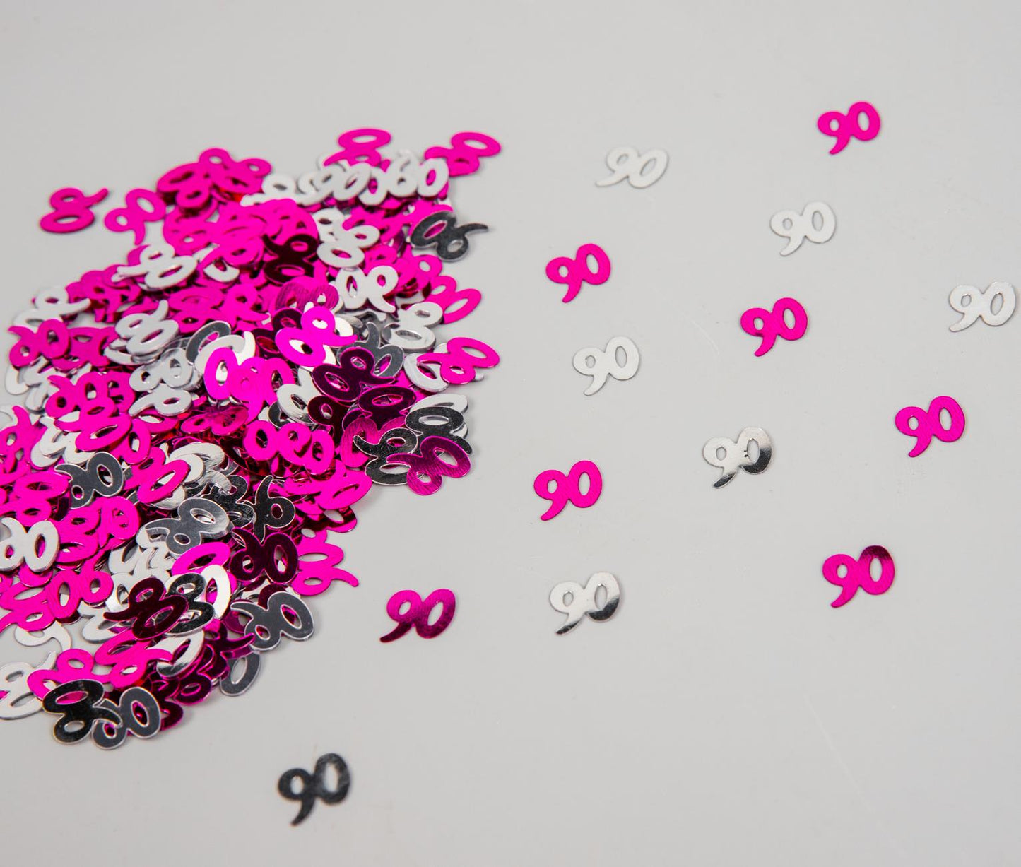 2 Packs of 14g Pink Happy 90th Birthday Confetti