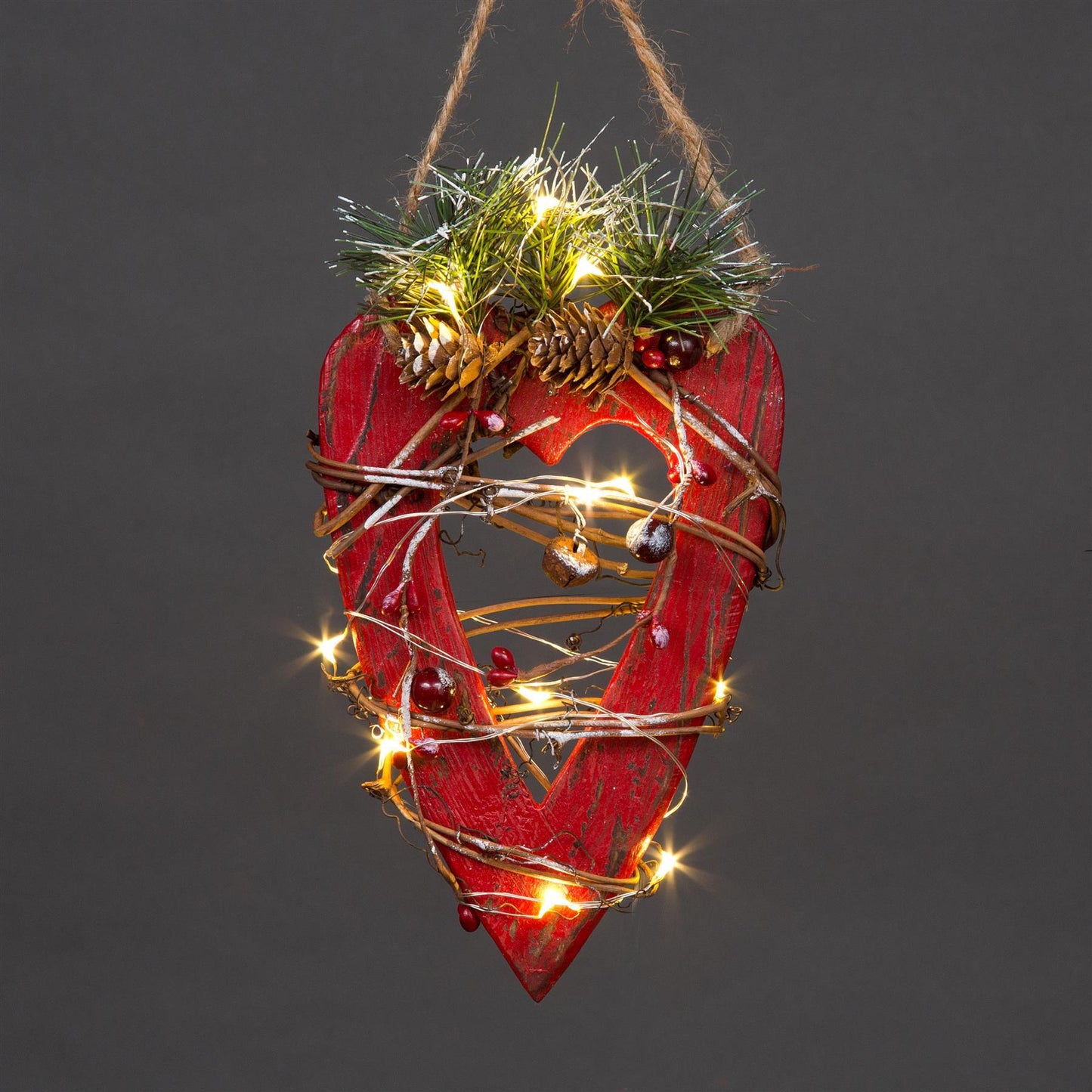 Red Heart LED Decorations