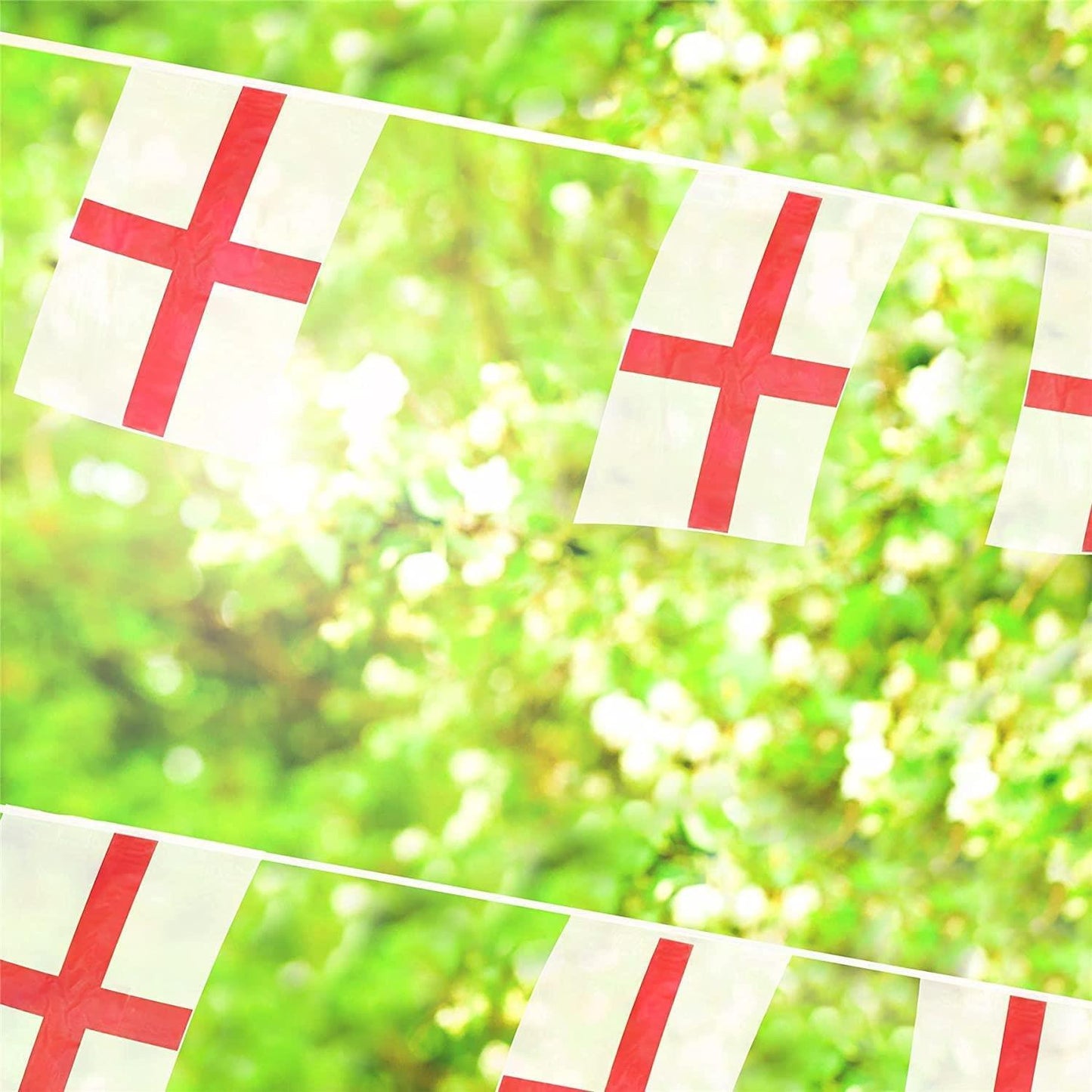 St George Bunting 14x21cm - 3m 10 Flags