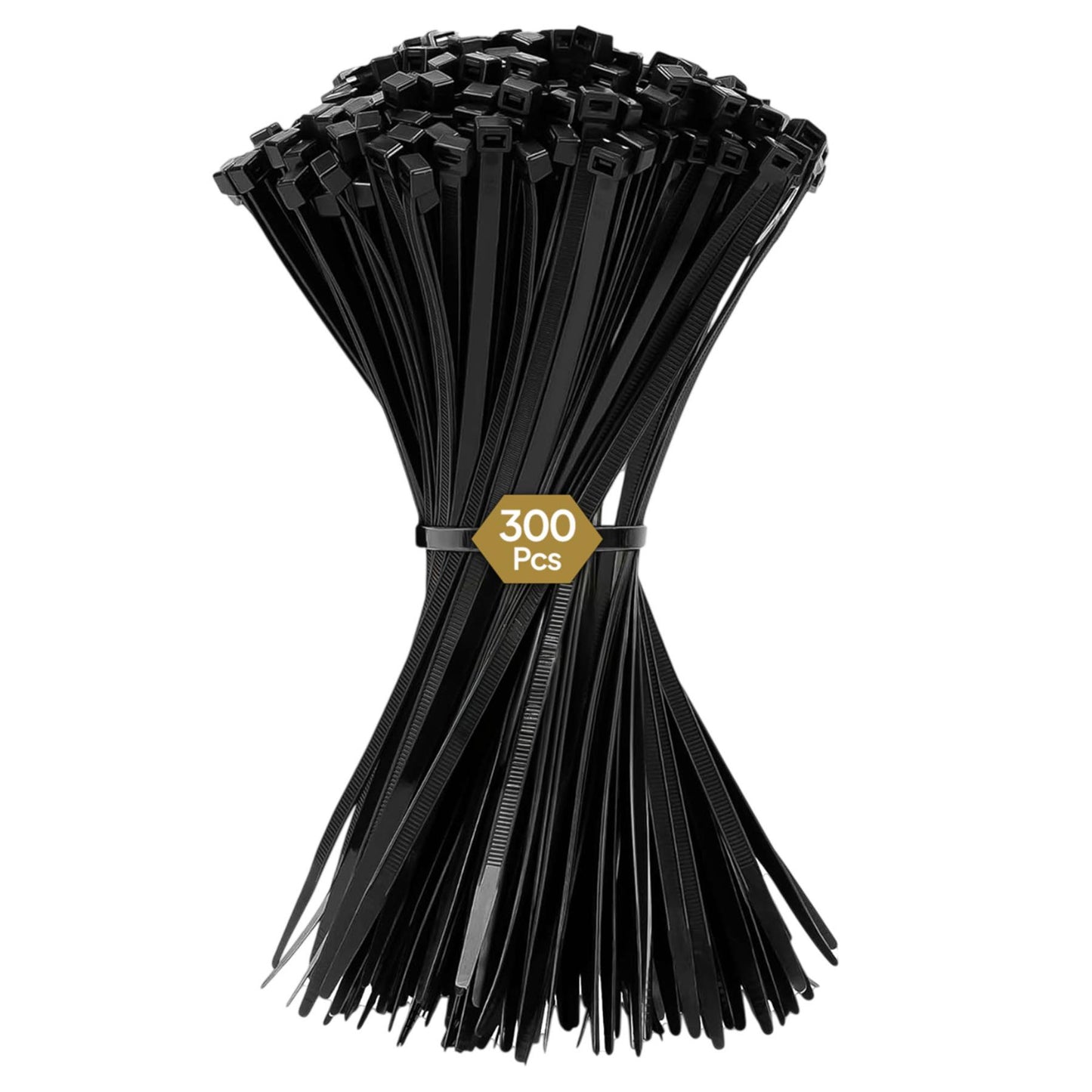 300 Black Nylon Cable Ties - 100mm x 2.5mm