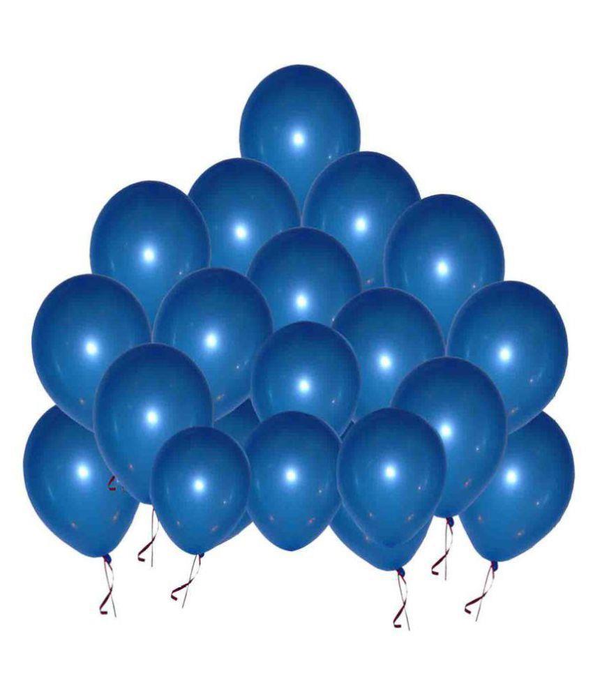 50pcs 12" Metallic Blue Latex Balloons