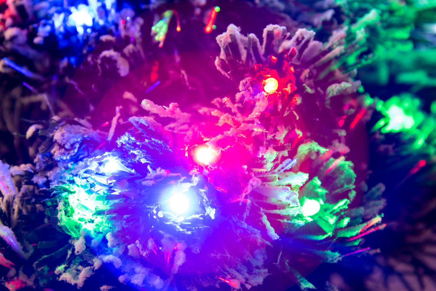 2ft Frosted Aurora LED Fibre Optic Tree