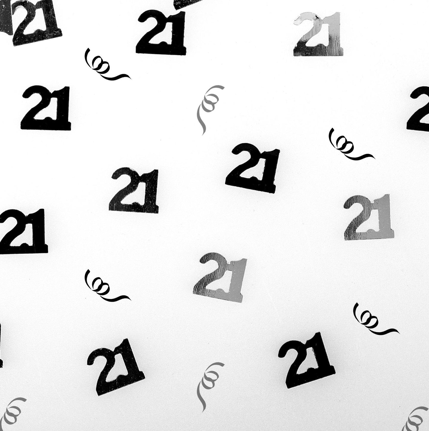 4 x 14g Black 21st Birthday Confetti