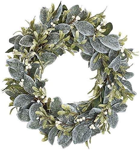Snowy Glitter Leaf Wreath