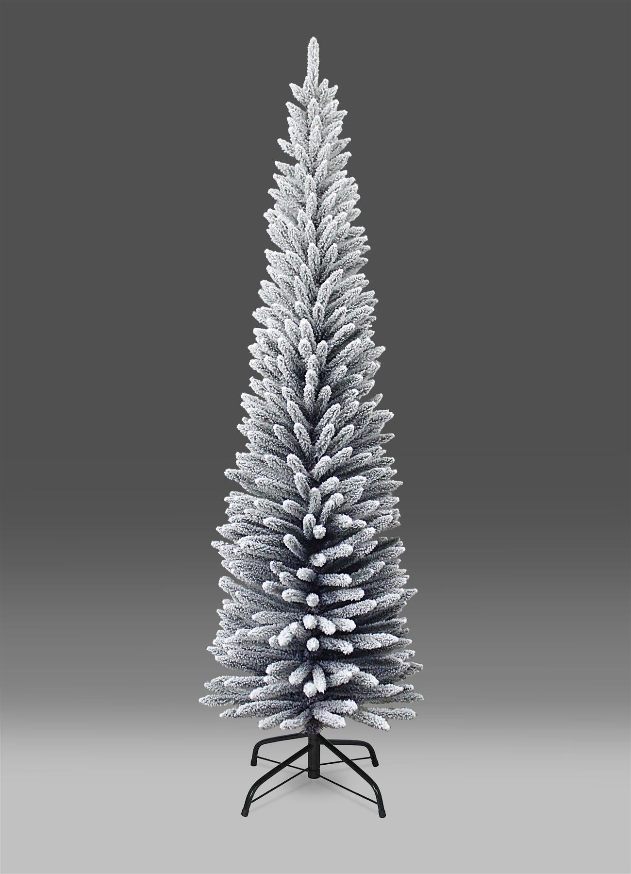 4ft Snow Flocked Frosted Pencil Tree