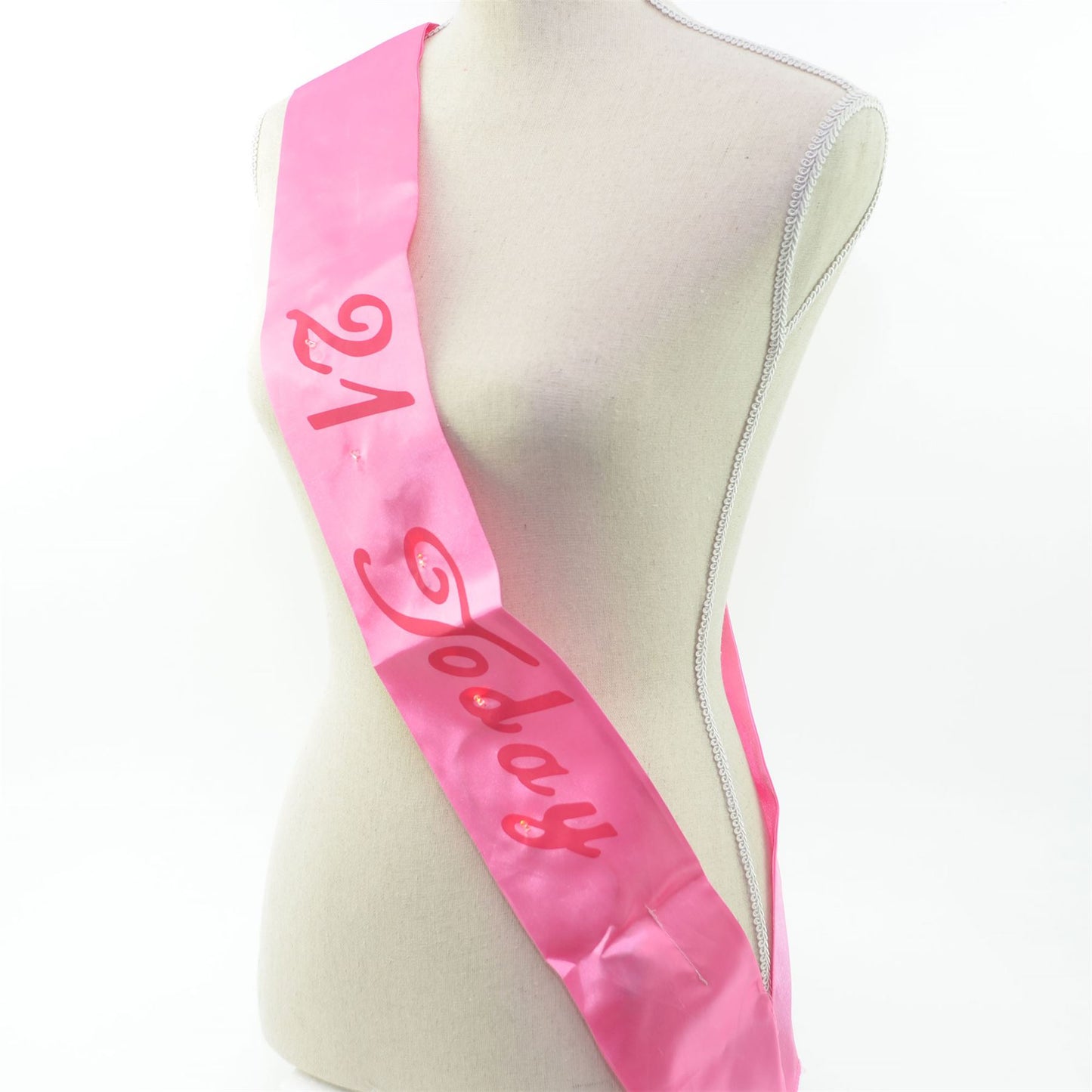 Pink LED 21st Birthday Sash
