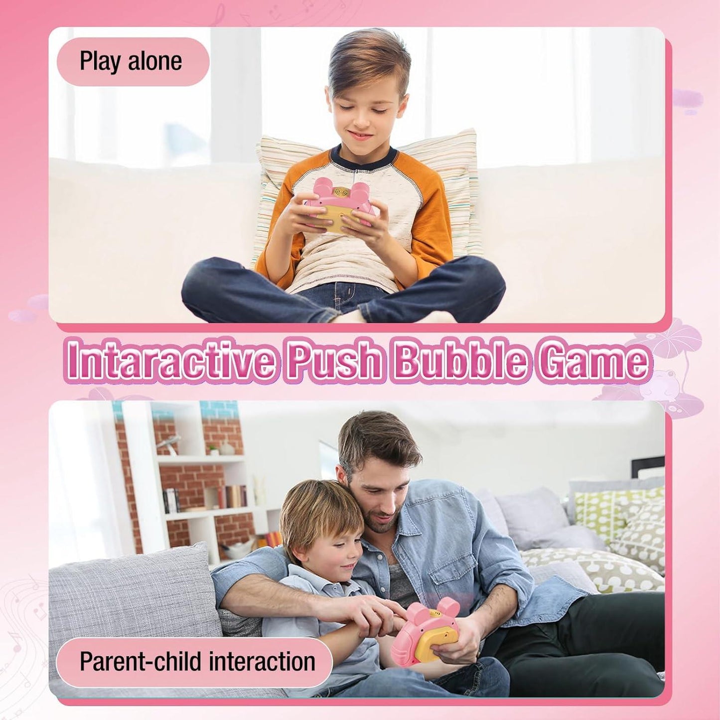 Frog Pink Push Game Console - 1pc