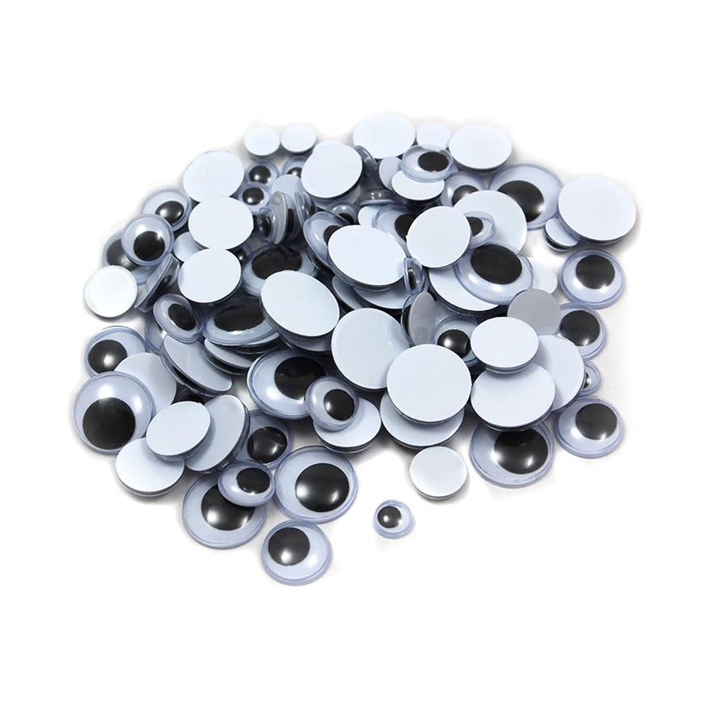 100 Black & White Wiggly-Wobbly-Googly Eyes