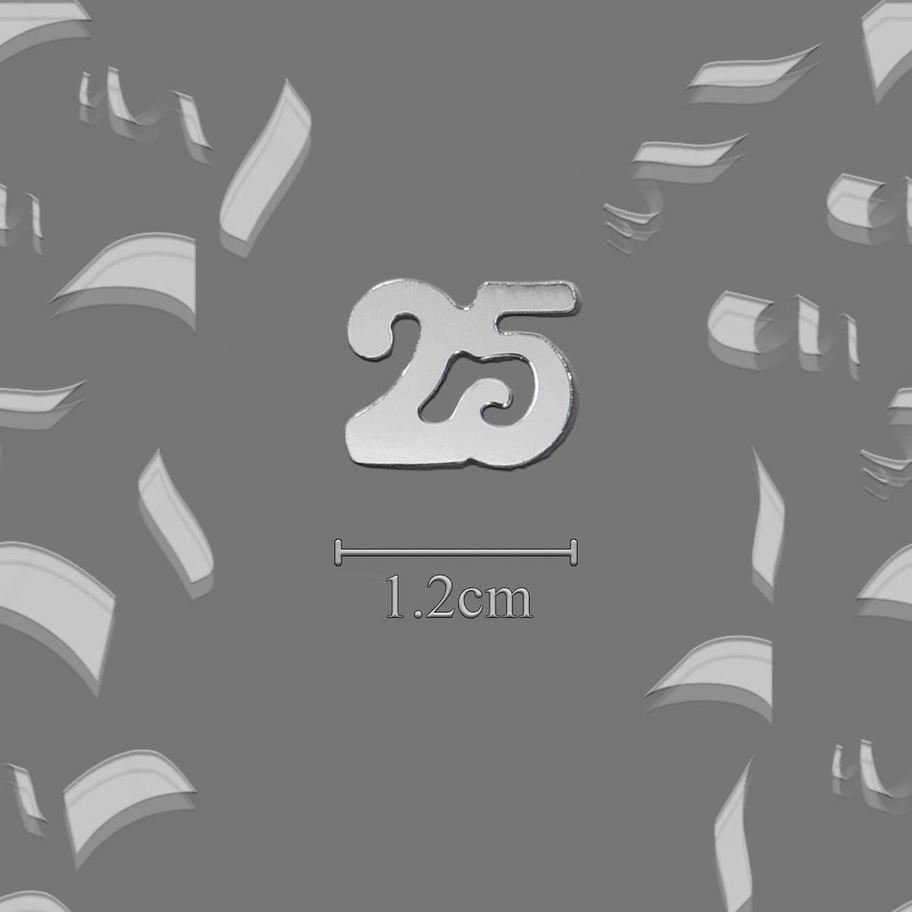 25th Confetti Silver 14G 1PK