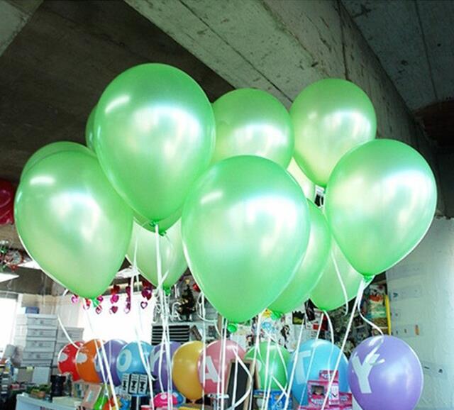 Metallic Light Green Balloons 12Inch 25Pcs