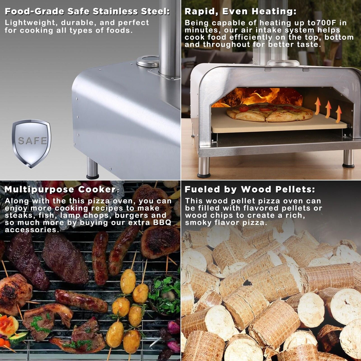 Charcoal Pizza Oven Grill