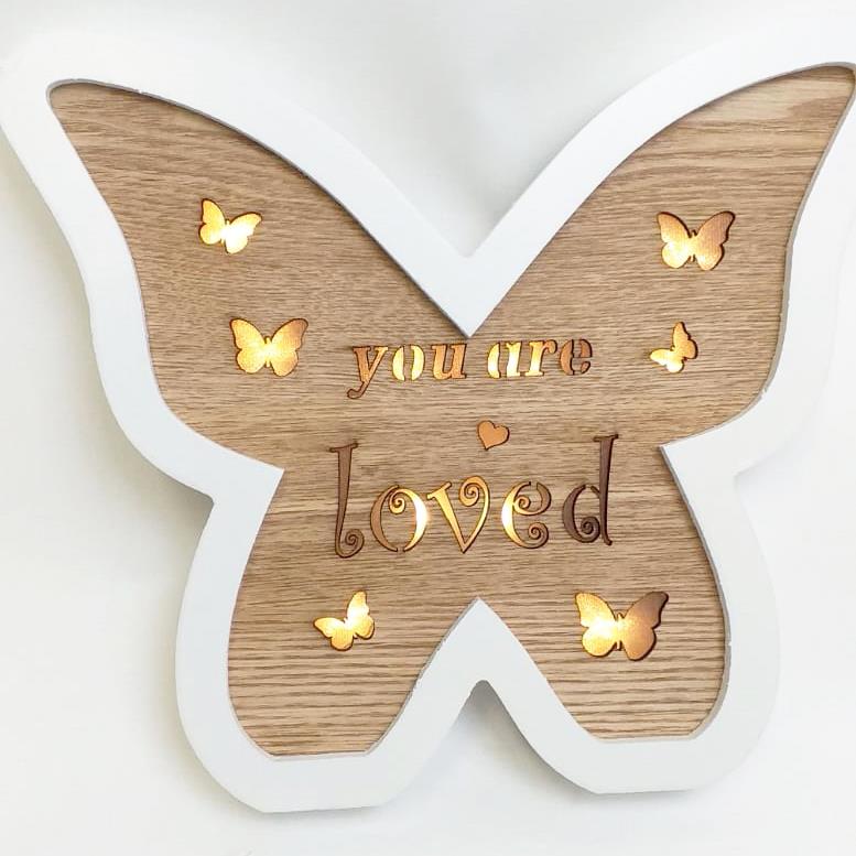 LED Light Up Christmas Frame Butterfly Shape
