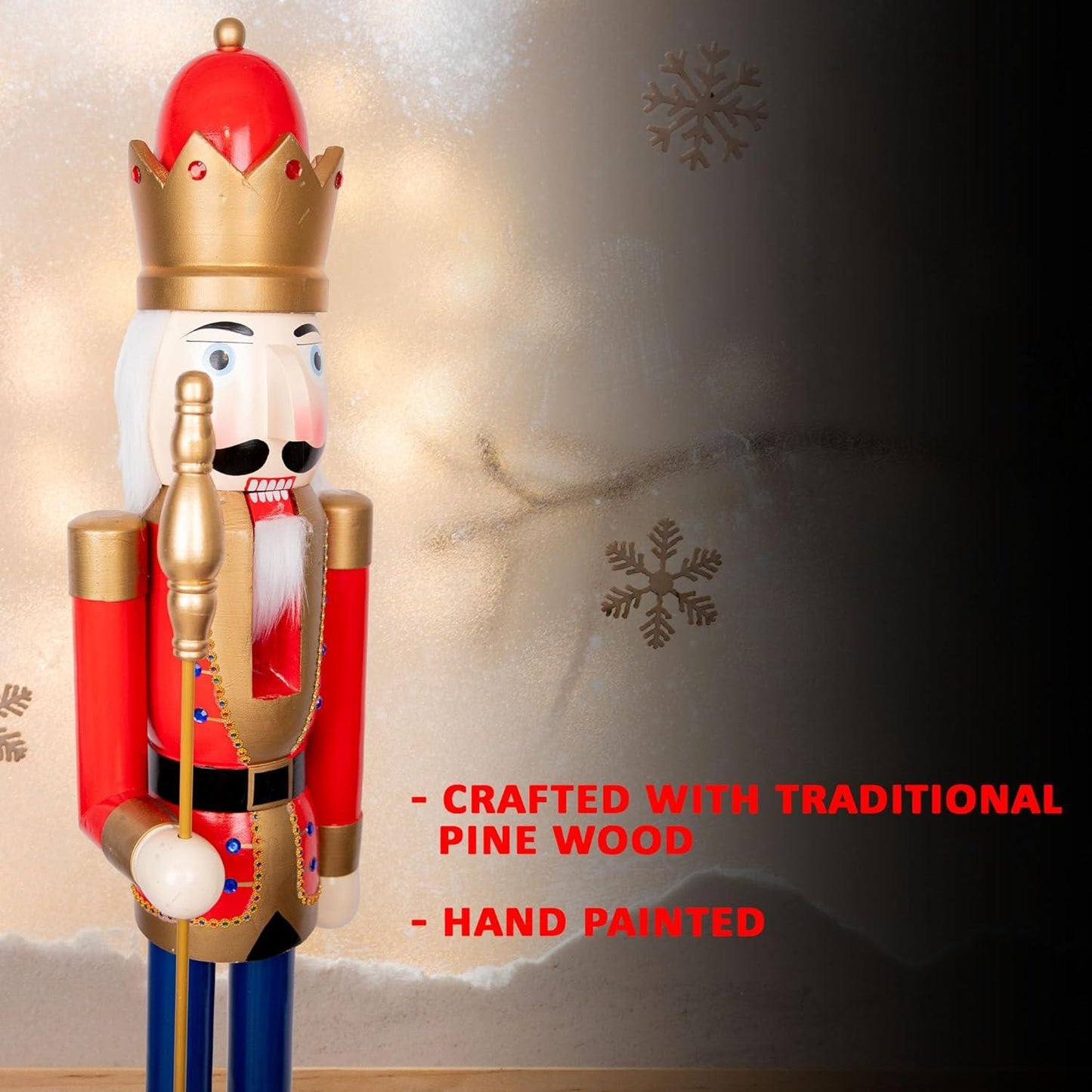 150cm Wooden Nutcracker Figures Christmas Ornament