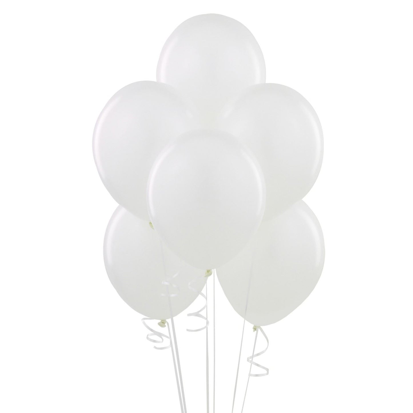 100 White Balloons - 12"