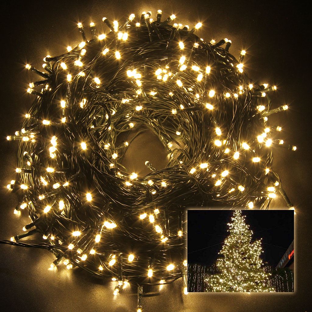 100 Warm White LED String Lights - 10m