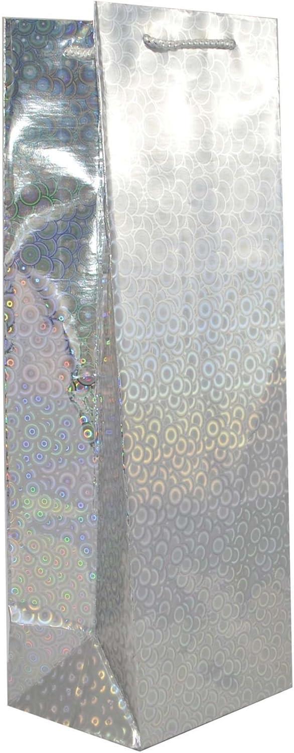 12 Assorted Holographic Gift Bags for Wine Bottles