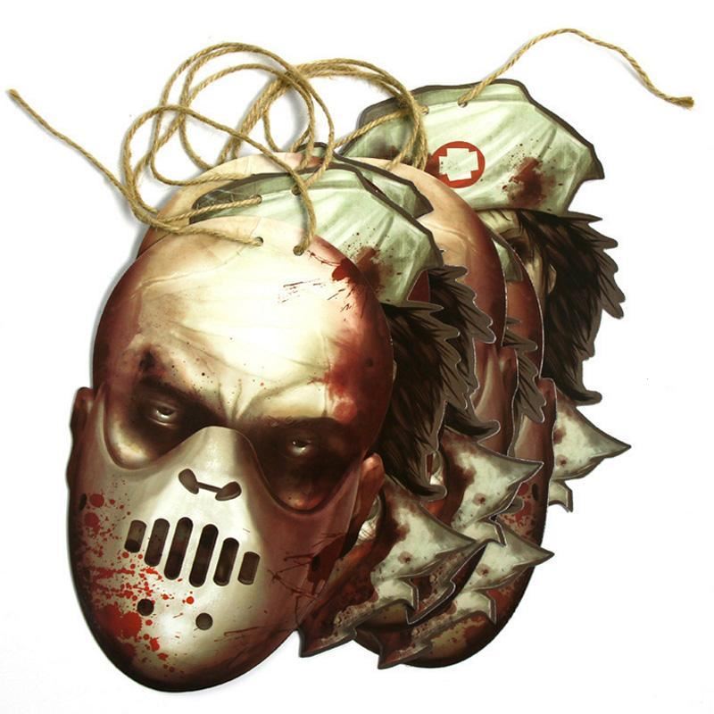 8Pcs Halloween Bloody Faces Garland
