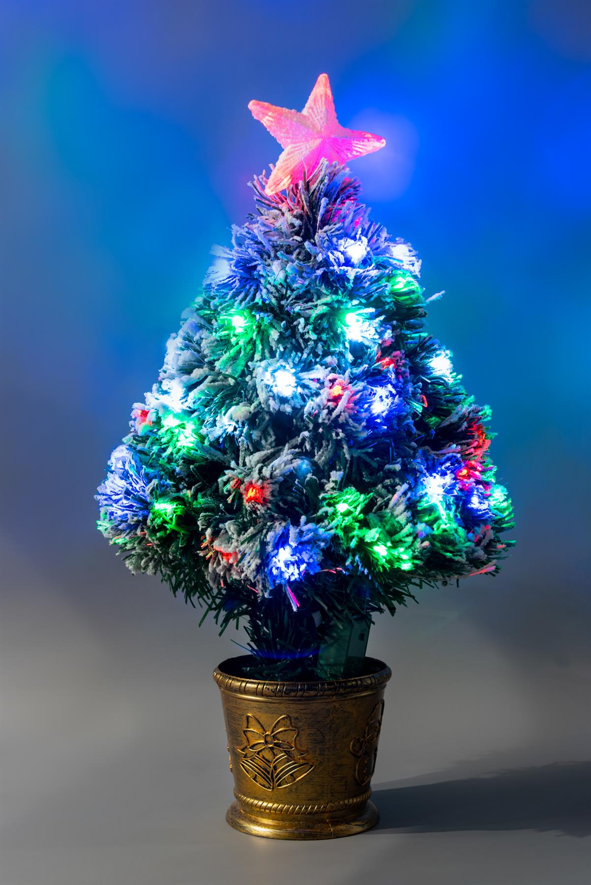 2ft Frosted Aurora LED Fibre Optic Tree