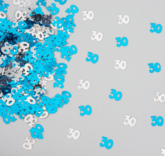 4x 14g 30th Blue Happy Birthday Confetti