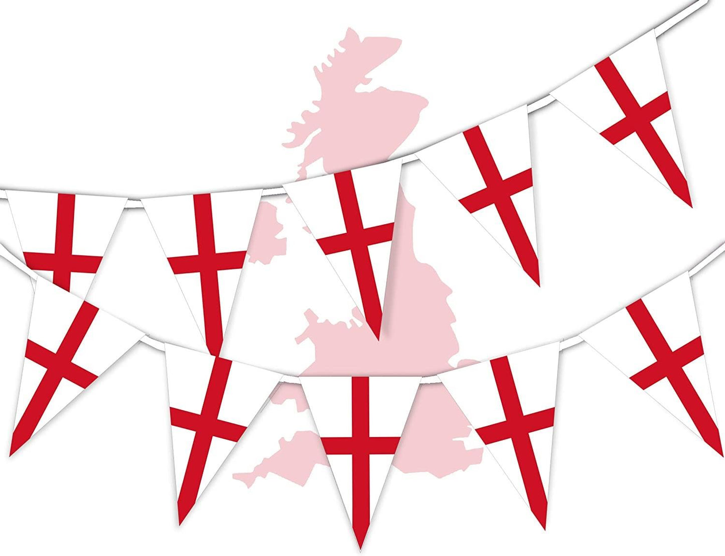 St. George Triangle Bunting - 20x30cm, 40m, 100 Flags