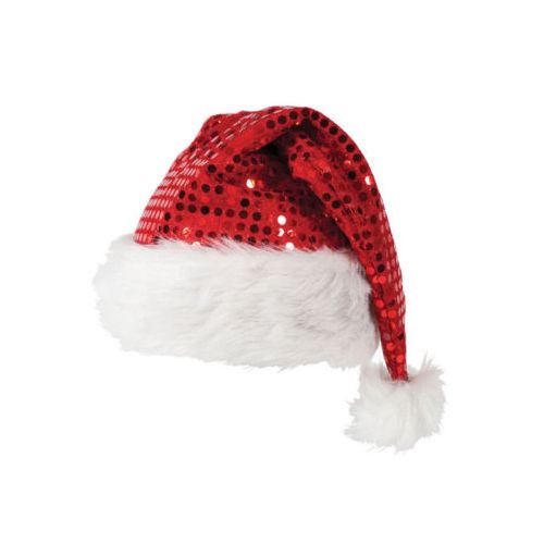 Deluxe Santa Father Christmas Hat with Sequin
