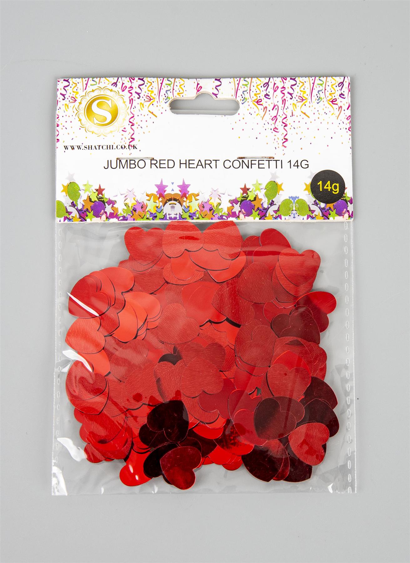 Jumbo Heart Confetti Red - 14g 1PK