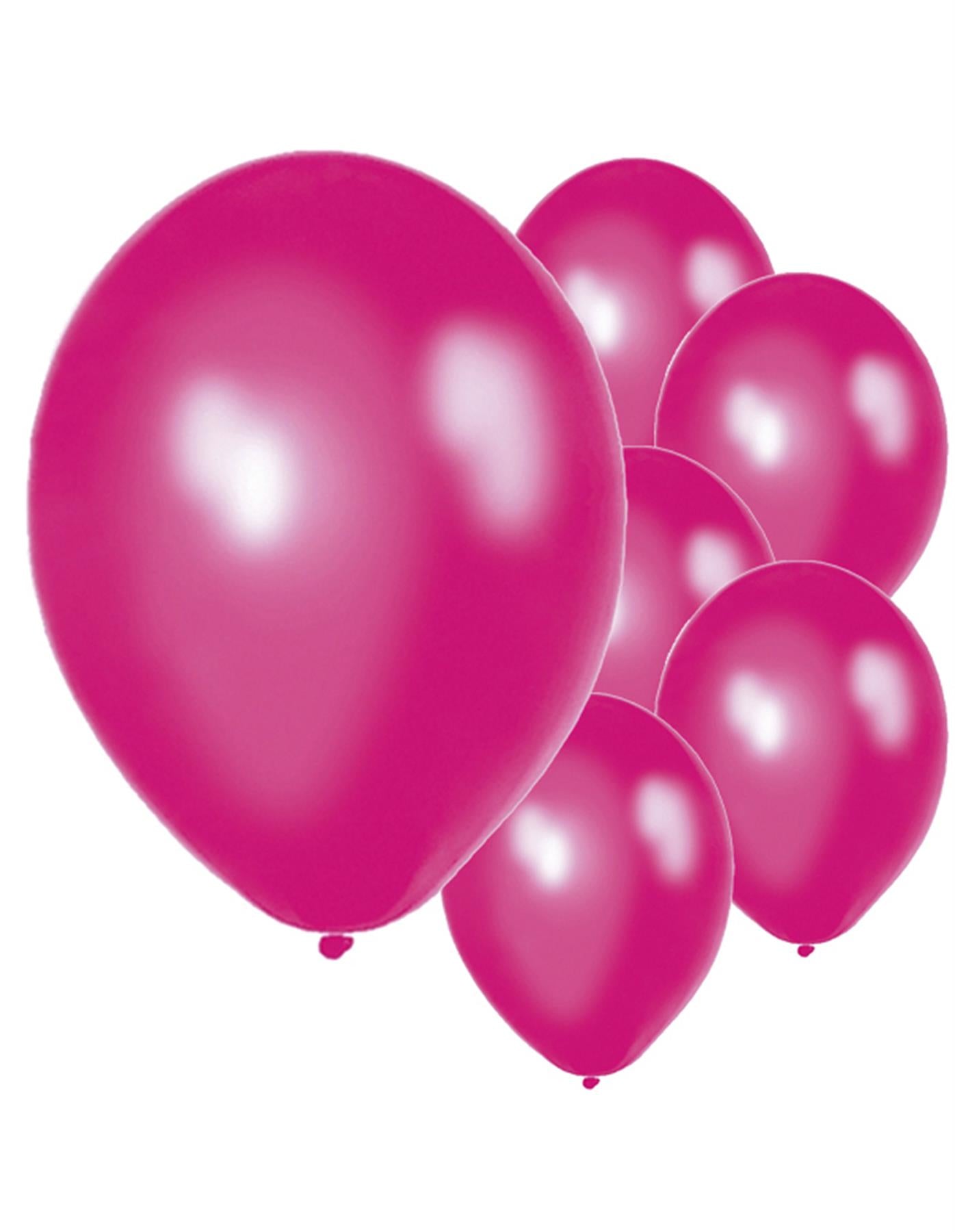 Metallic Fuchsia Pink Balloons 12 Inch - 100pcs