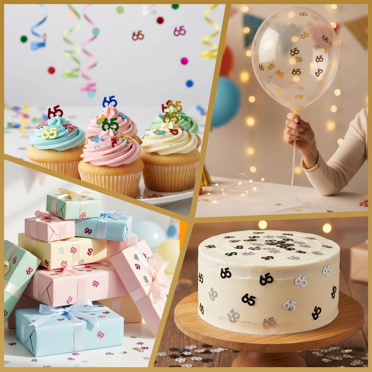 1 Pack of 65th Confetti Multicolour 14g