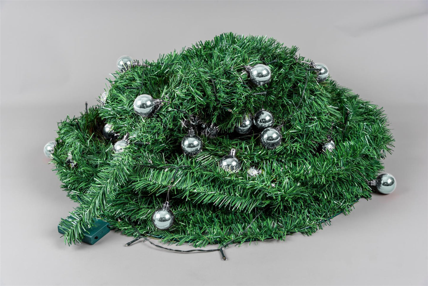 6ft (180cm) B/O Prelit Silver Baubles Decorated Pop Up Tree